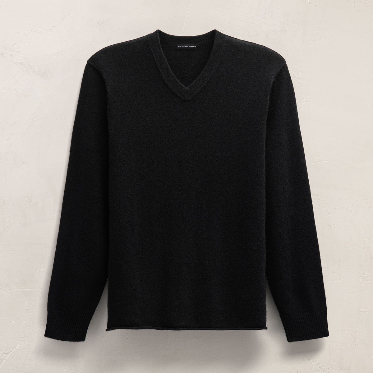 Cashmere V Neck Sweater in Black | James Perse Los Angeles