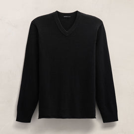 Cashmere V Neck Sweater in Black | James Perse Los Angeles
