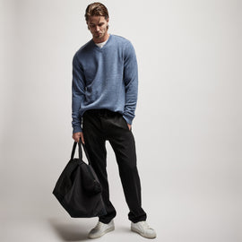 Cashmere V Neck Sweater in Denim | James Perse Los Angeles