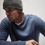Cashmere V Neck Sweater in Denim | James Perse Los Angeles