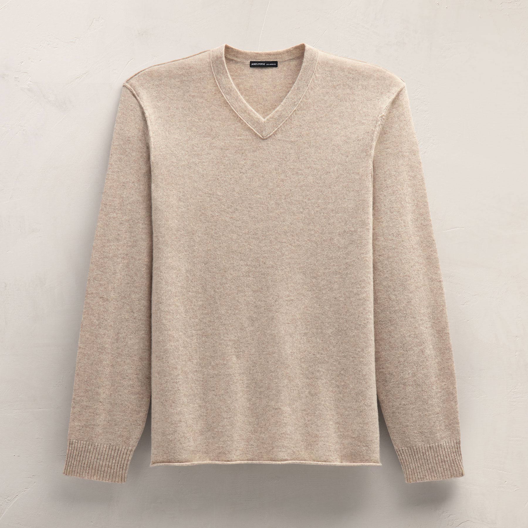 Cashmere V Neck Sweater - Stone | James Perse Los Angeles