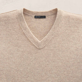 Men's Cashmere V Neck Sweater Gift Set - Black/Stone