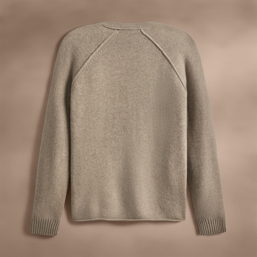 Recycled Cashmere Raglan Crew in Coyote | James Perse Los Angeles