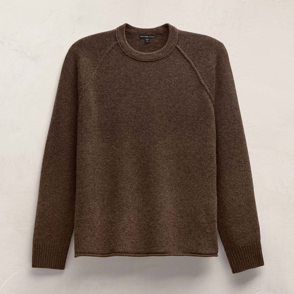 Recycled Cashmere Raglan Crew in Porcupine | James Perse Los Angeles