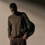 Recycled Cashmere Raglan Crew in Porcupine | James Perse Los Angeles