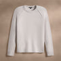 Recycled Cashmere Raglan Crew in Pearl | James Perse Los Angeles