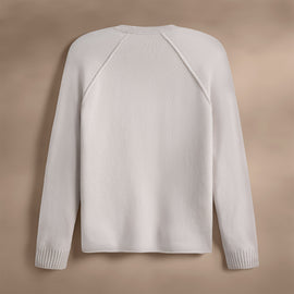 Recycled Cashmere Raglan Crew in Pearl | James Perse Los Angeles