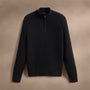Recycled Cashmere Half Zip in Black | James Perse Los Angeles