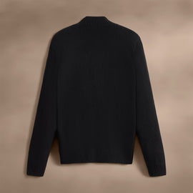 Recycled Cashmere Half Zip in Black | James Perse Los Angeles