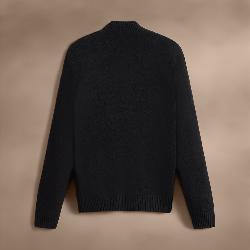 Recycled Cashmere Half Zip in Black | James Perse Los Angeles