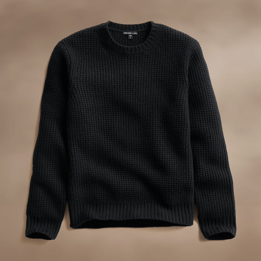Waffle Raglan in Black | James Perse Los Angeles
