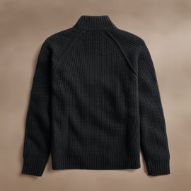 Waffle Half Zip in Black | James Perse Los Angeles