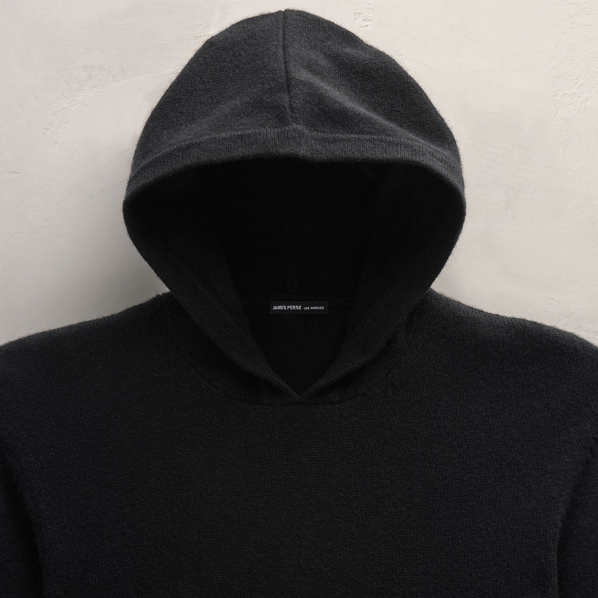 Recycled Cashmere Hooded Pullover in Black | James Perse Los Angeles