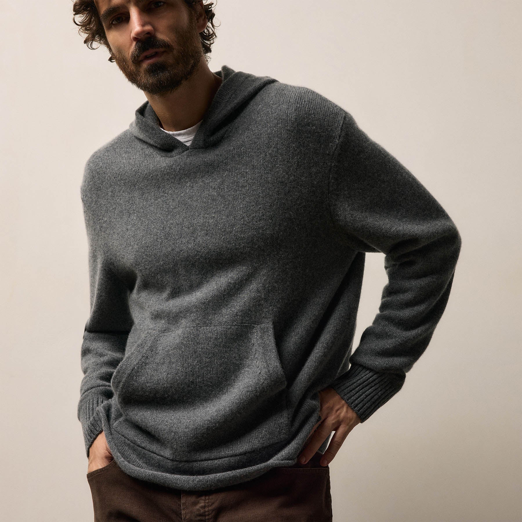 Recycled Cashmere Hooded Pullover