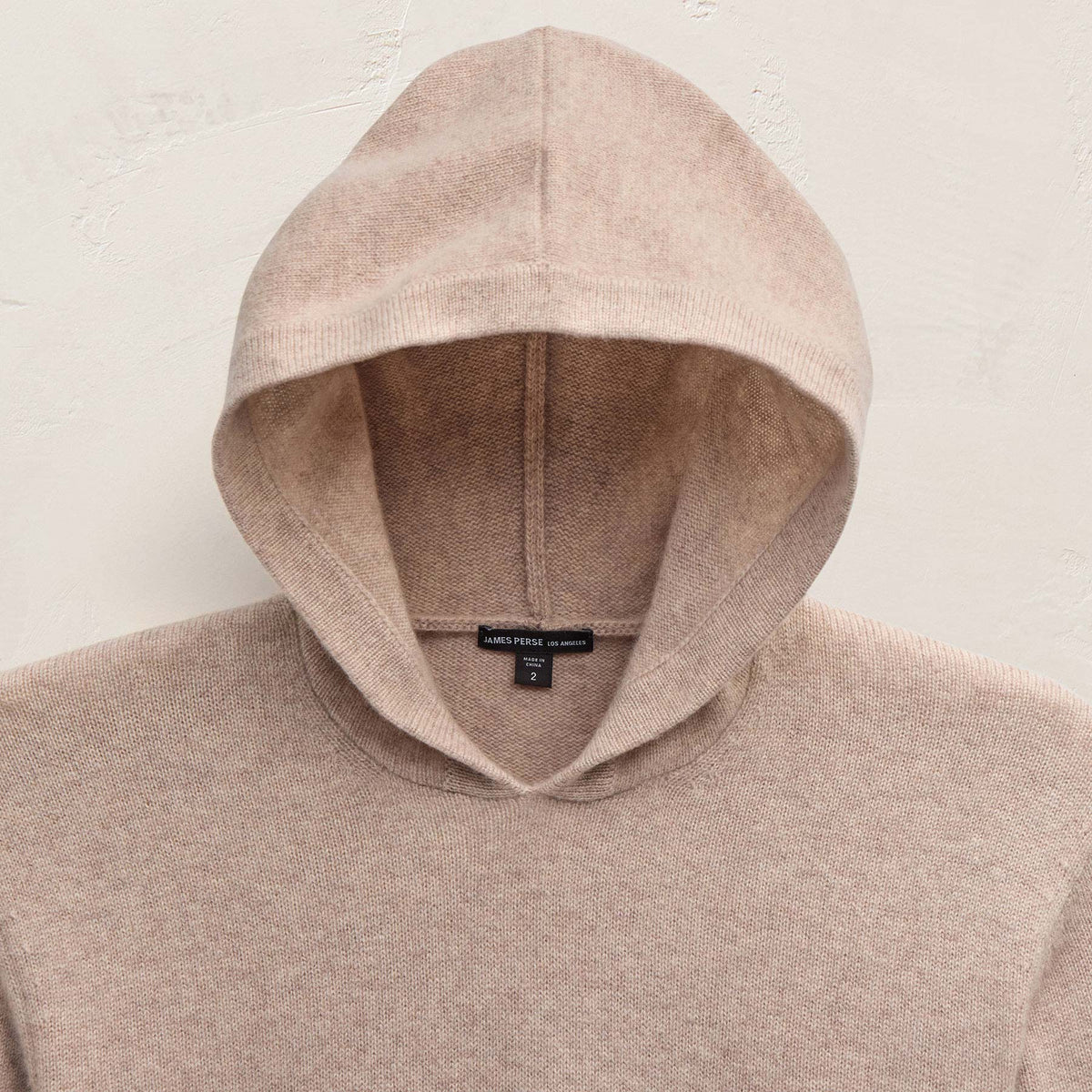 Rcld Cashmere Hooded Pullover in Stone | James Perse Los Angeles
