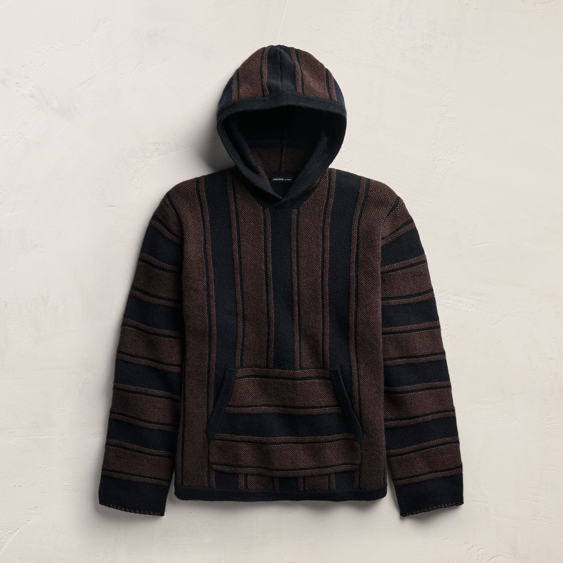 Stripe Poncho In Updated Body - Black/Bark | James Perse Los Angeles
