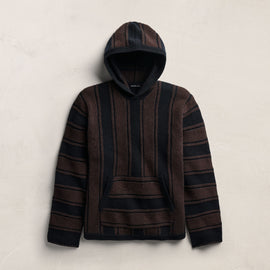 Stripe Poncho In Updated Body - Black/Bark | James Perse Los Angeles
