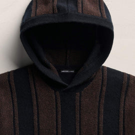 Stripe Poncho In Updated Body - Black/Bark | James Perse Los Angeles