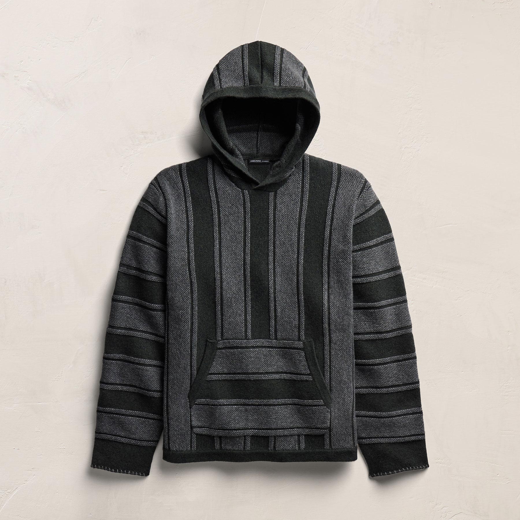 Stripe Poncho In Updated Body - Pine/Charcoal | James Perse Los Angeles