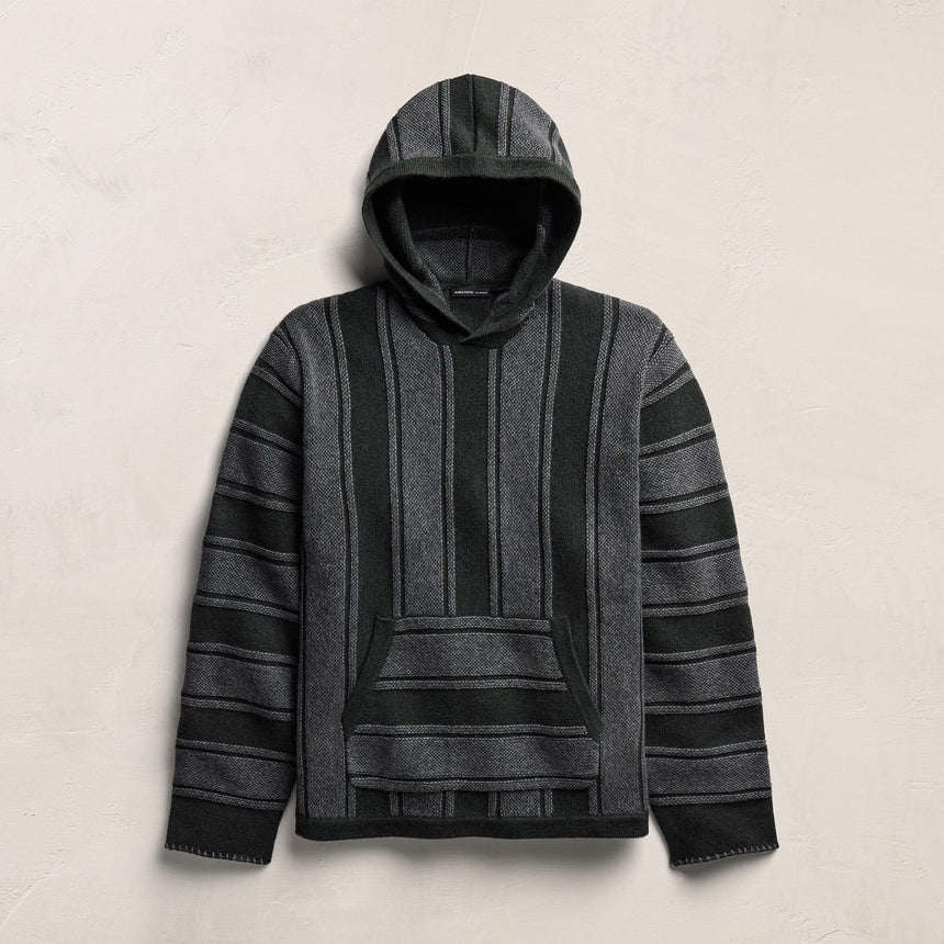 Stripe Poncho In Updated Body - Pine/Charcoal | James Perse Los Angeles