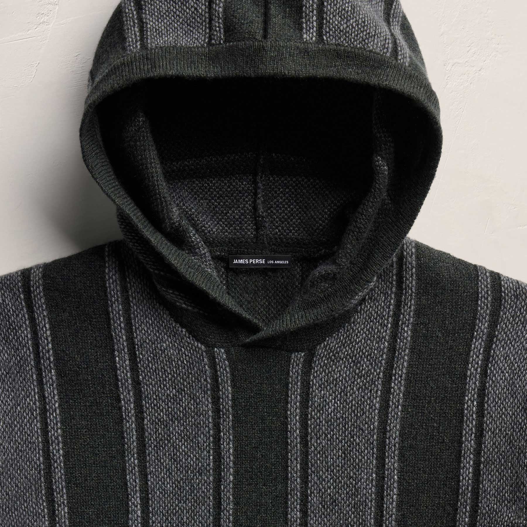 Stripe Poncho In Updated Body - Pine/Charcoal | James Perse Los Angeles