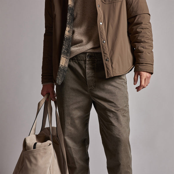 Rigid Canvas Work Pant in Army Green Pigment | James Perse Los Angeles