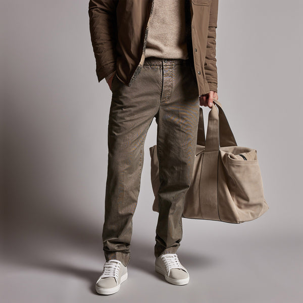 Rigid Canvas Work Pant in Army Green Pigment | James Perse Los Angeles