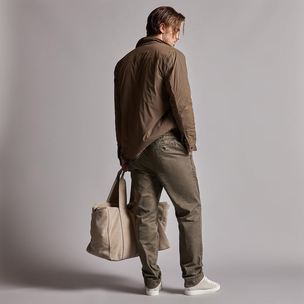 Rigid Canvas Work Pant in Army Green Pigment | James Perse Los Angeles