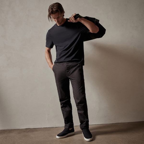 Rigid Canvas Work Pant in Black | James Perse Los Angeles