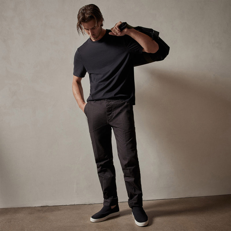 Rigid Canvas Work Pant in Black | James Perse Los Angeles