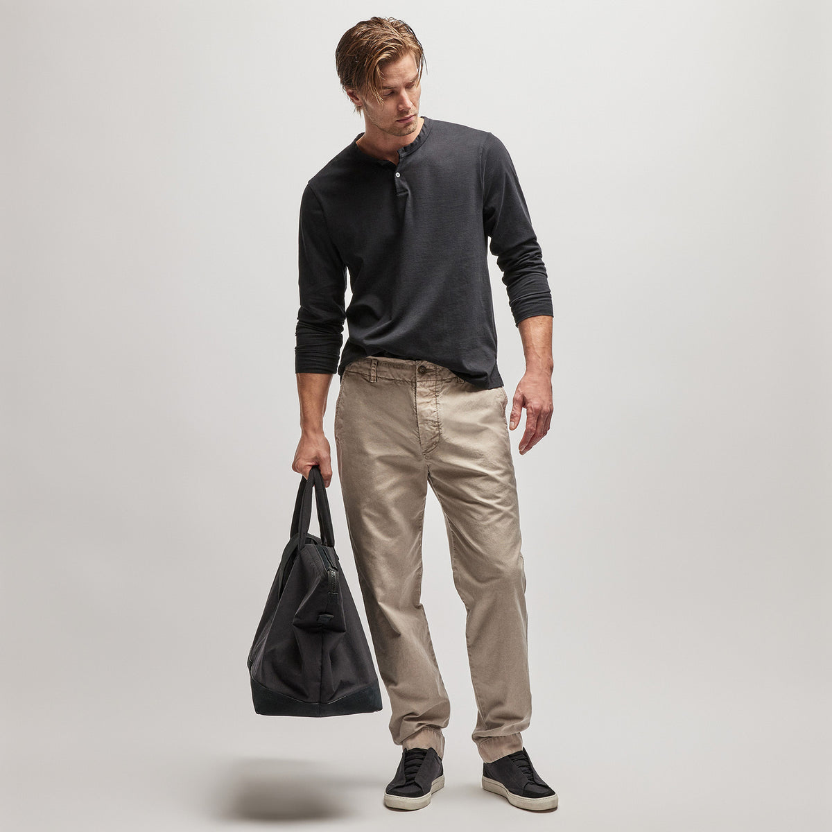Rigid Canvas Work Pant in Toast Pigment | James Perse Los Angeles