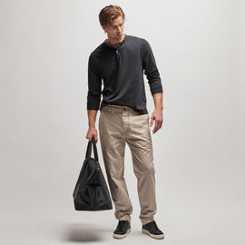 Rigid Canvas Work Pant in Toast Pigment | James Perse Los Angeles
