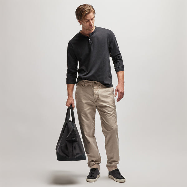 Rigid Canvas Work Pant in Toast Pigment | James Perse Los Angeles