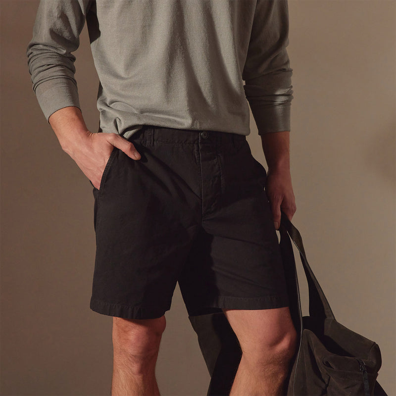 Relaxed Fit Work Short in Black | James Perse Los Angeles