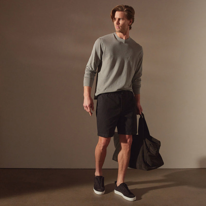 Relaxed Fit Work Short in Black | James Perse Los Angeles