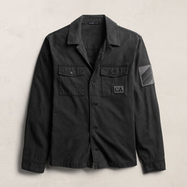 Reverse Cotton Twill Utility Shirt in Magma Pigment | James Perse Los Angeles