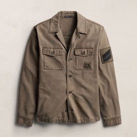 Reverse Cotton Twill Utility Shirt in Stag Pigment | James Perse Los Angeles