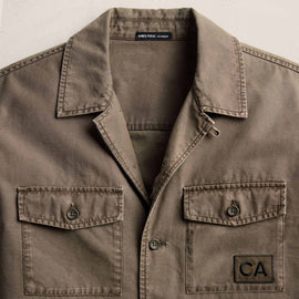 Reverse Cotton Twill Utility Shirt in Stag Pigment | James Perse Los Angeles
