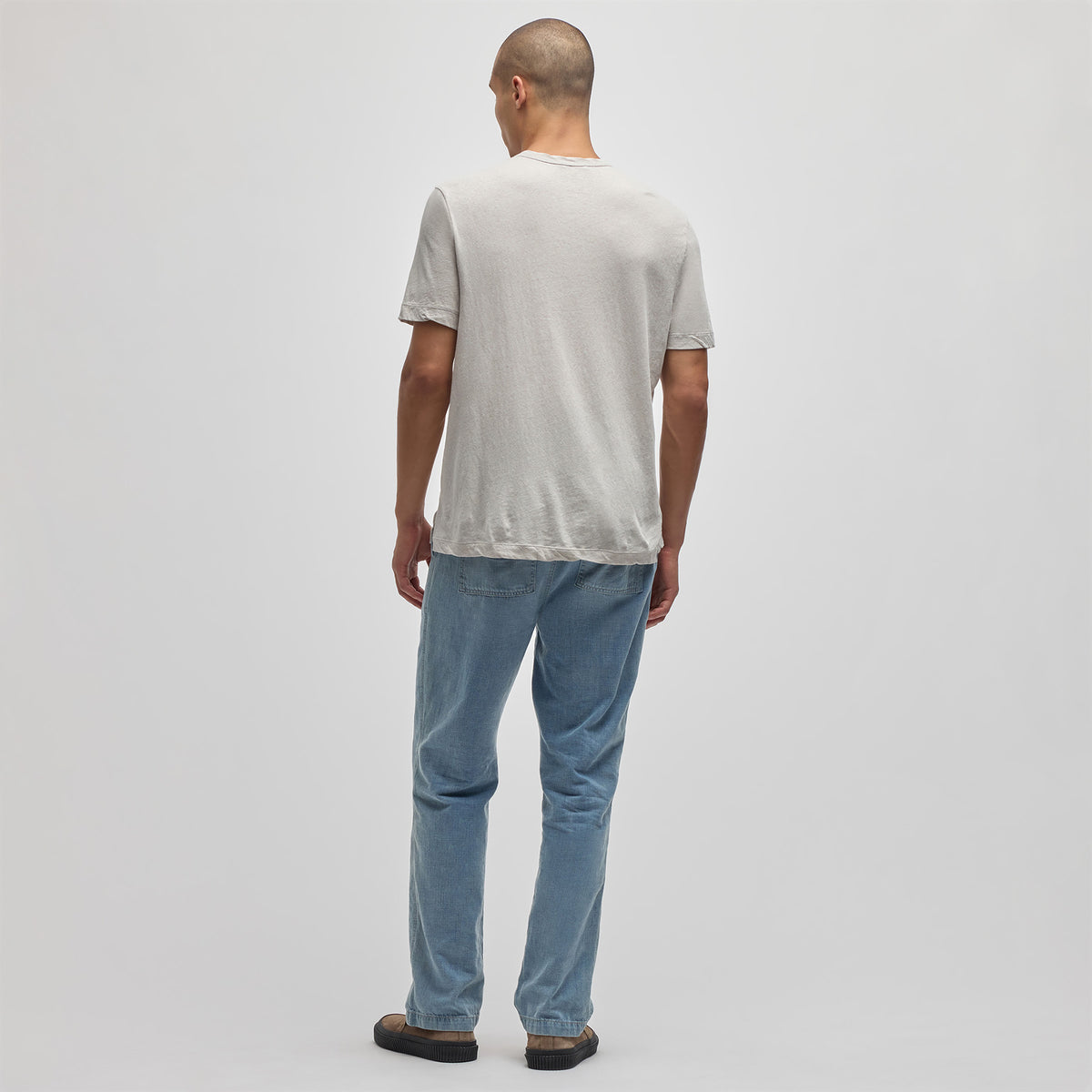 Recycled Cotton Jersey Crew in Salt | James Perse Los Angeles