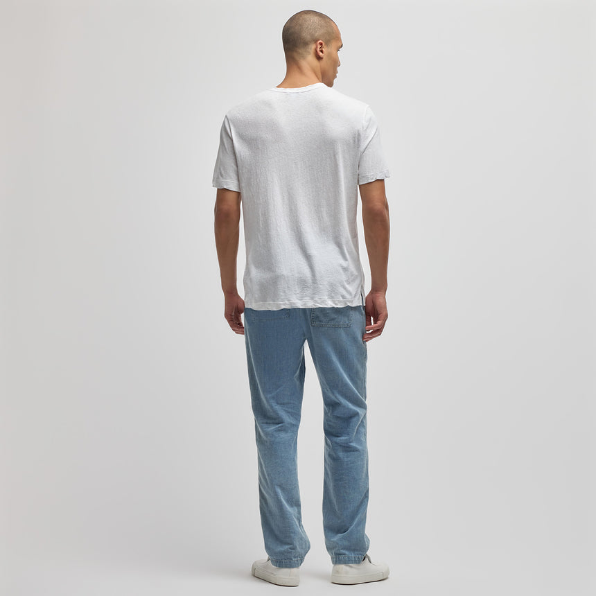 Recycled Cotton Jersey Crew in White | James Perse Los Angeles