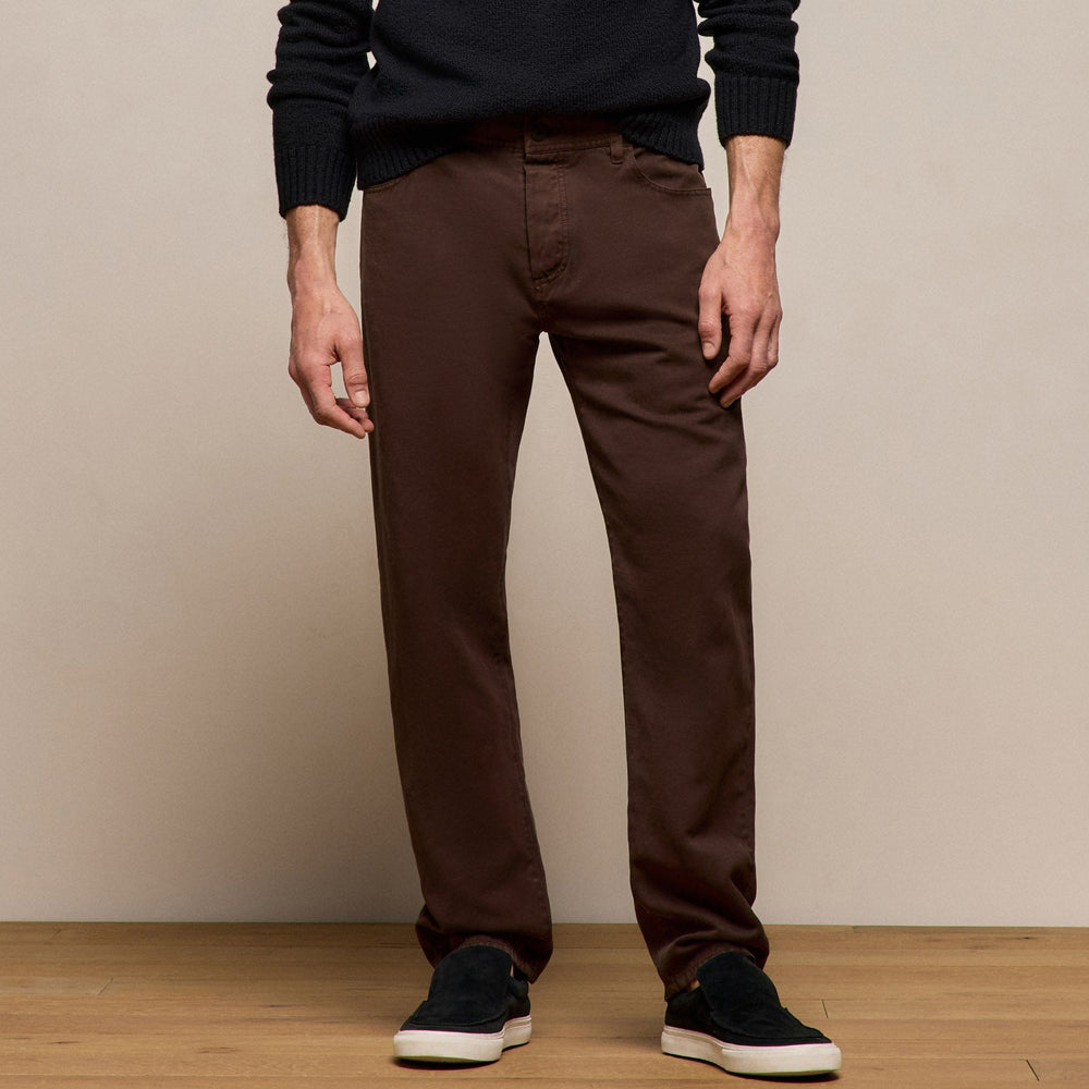 Classic Cotton Linen Twill Pant in Bark Pigment | James Perse Los Angeles