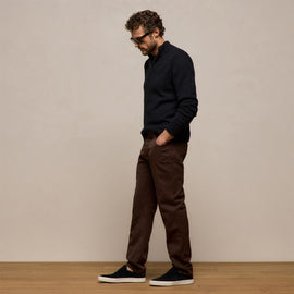 Classic Cotton Linen Twill Pant in Bark Pigment | James Perse Los Angeles