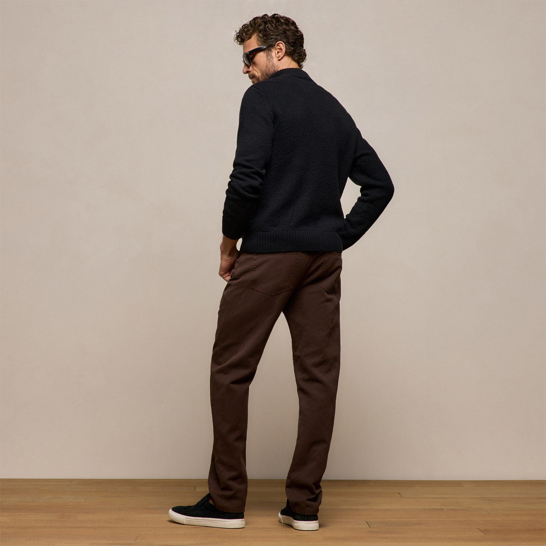 Classic Cotton Linen Twill Pant in Bark Pigment | James Perse Los Angeles