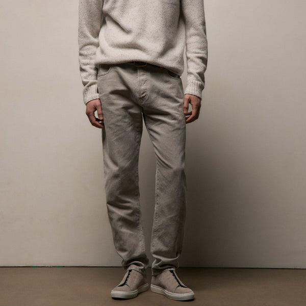 Classic Cotton Linen Twill Pant in Fog Pigment | James Perse Los Angeles