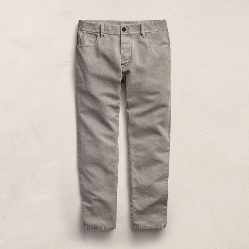 Classic Cotton Linen Twill Pant in Fog Pigment | James Perse Los Angeles