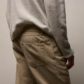Classic Cotton Linen Twill Pant in Light Khaki Pigment | James Perse Los Angeles