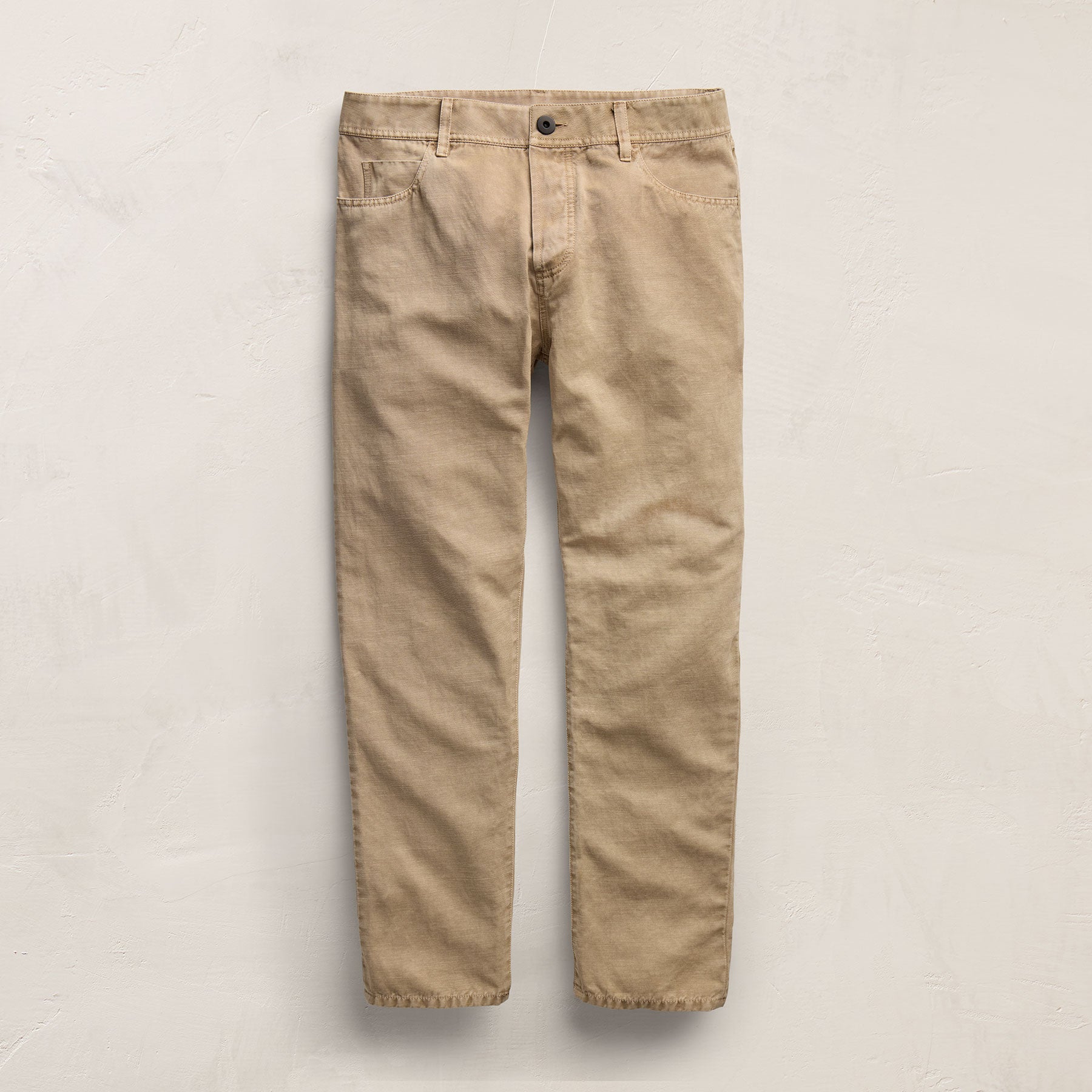 Classic Cotton Linen Twill Pant in Light Khaki Pigment | James Perse Los Angeles