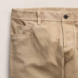 Classic Cotton Linen Twill Pant in Light Khaki Pigment | James Perse Los Angeles