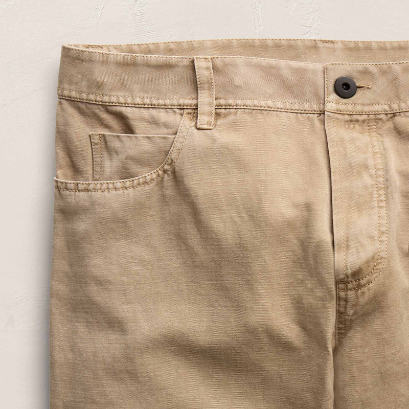 Classic Cotton Linen Twill Pant in Light Khaki Pigment | James Perse Los Angeles