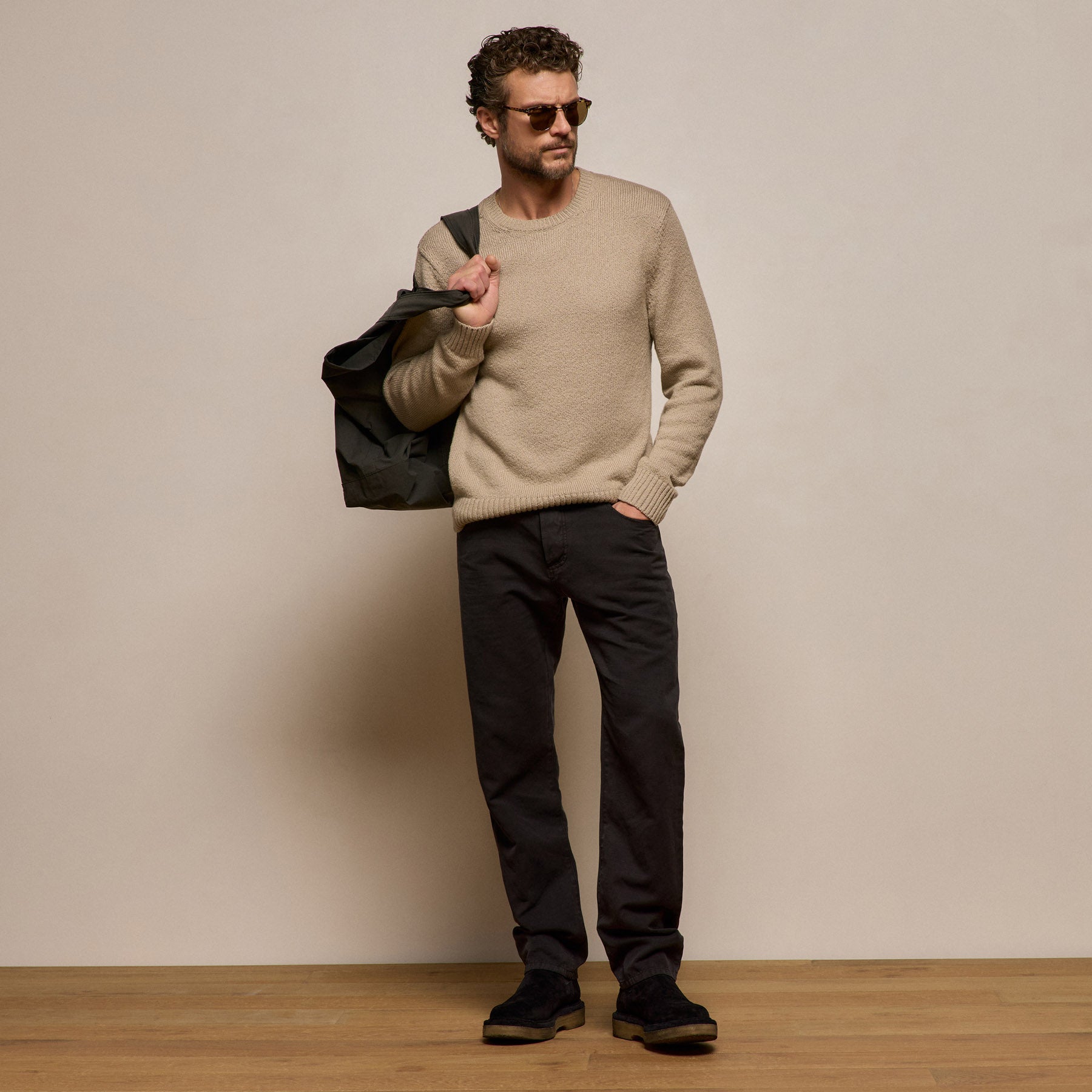 Classic Cotton Linen Twill Pant in Magma Pigment | James Perse Los Angeles